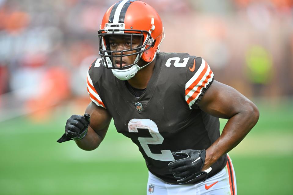 Browns wide receiver Amari Cooper plays against the New York Jets during the second half, Sunday, Sept. 18, 2022, in Cleveland.