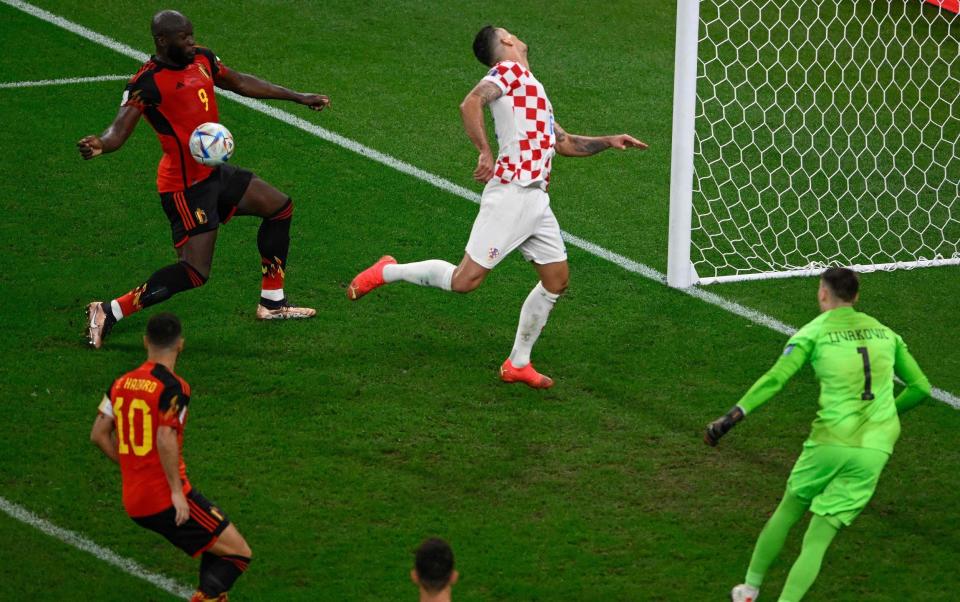 Romelu Lukaku's third missed sitter against Croatia - AFP/ALFREDO ESTRELLA