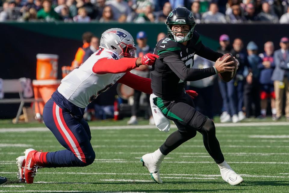 Matthew Judon of the Patriots leads the NFL with 13 sacks.