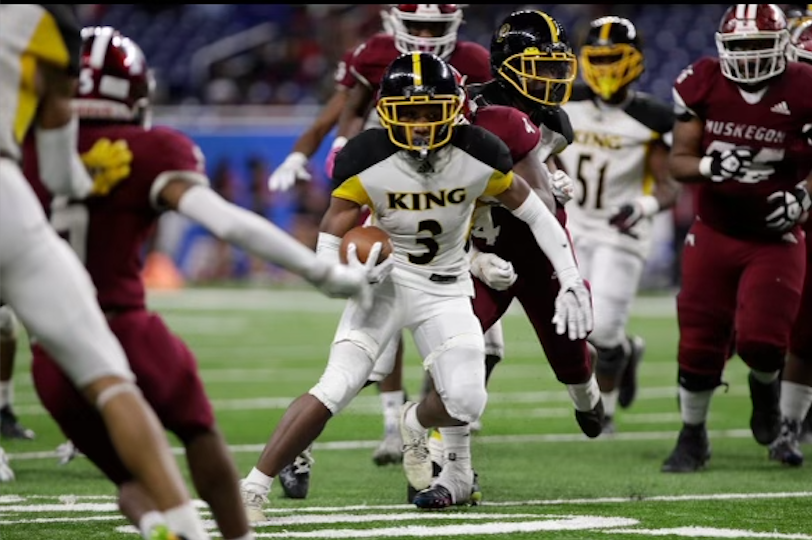 Sterling Anderson Jr. scored 15 touchdowns in the playoffs alone, helping Detroit's King High School to the Division 3 state championship. (Courtesy of Sterling Anderson)