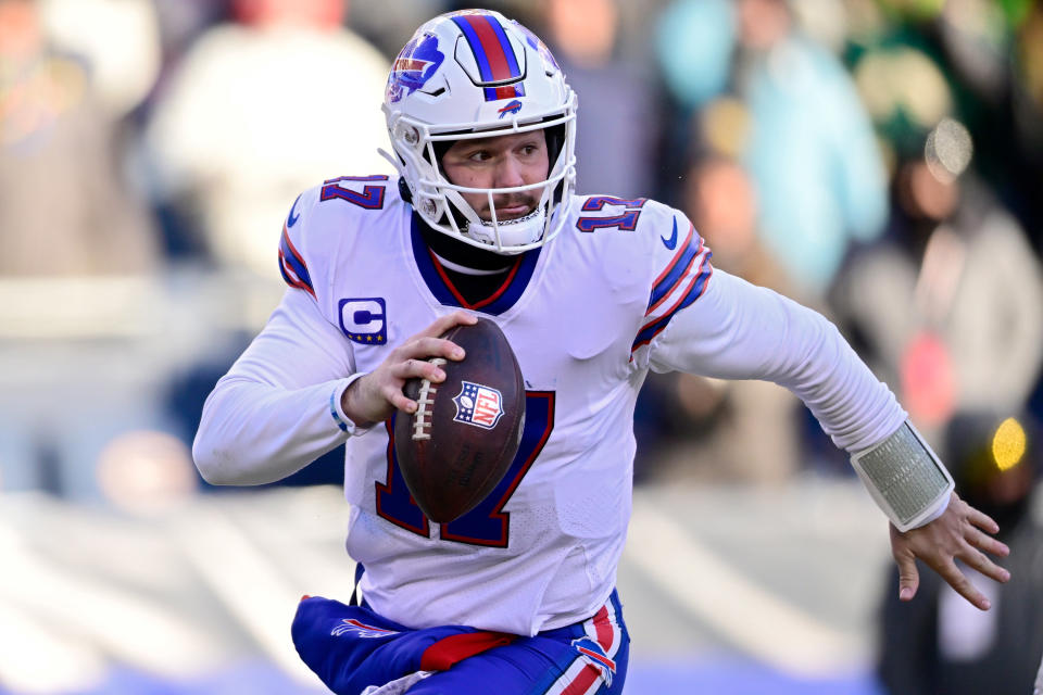 Josh Allen #17 of the Buffalo Bills is a fantasy star