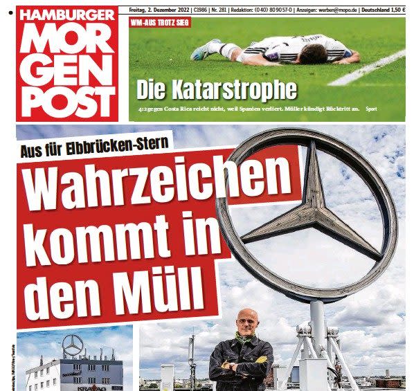 Hamburger Morgen Post front page