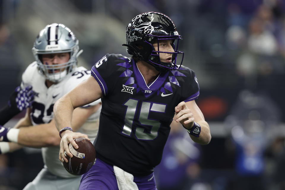 Can Max Duggan and TCU avoid the fate of the CFP one-and-dones? (Tim Heitman/Getty Images)