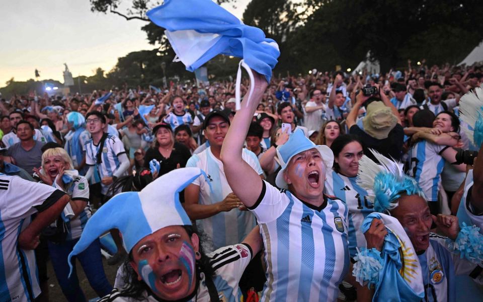 The celebrations were plentiful on the streets of Buenos Aires - AFP