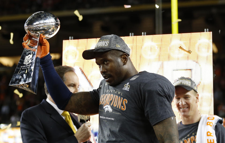 Von Miller played a key role in the Broncos' 2015 success. (REUTERS/Stephen Lam)