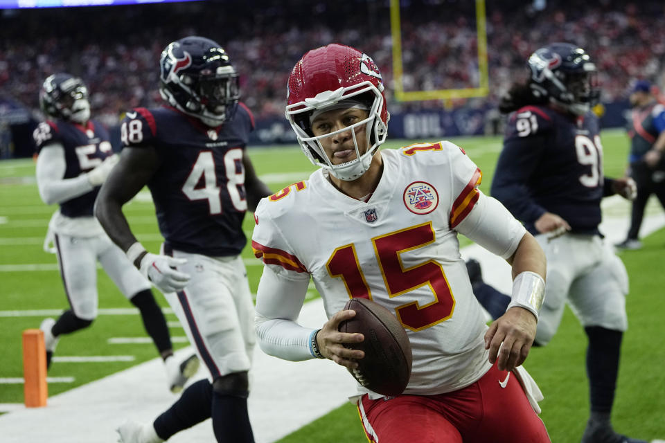 It wasn't the prettiest game for Patrick Mahomes and the Kansas City Chiefs, but he did enough to get the win over a heavy underdog Texans team. (AP Photo/David J. Phillip)