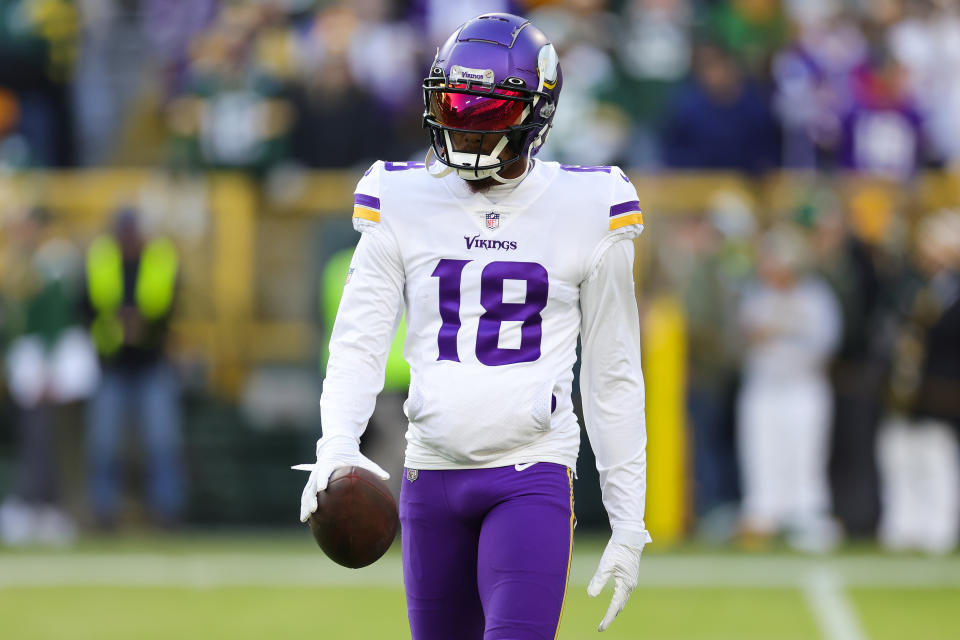 Justin Jefferson #18 of the Minnesota Vikings is a fantasy superstar