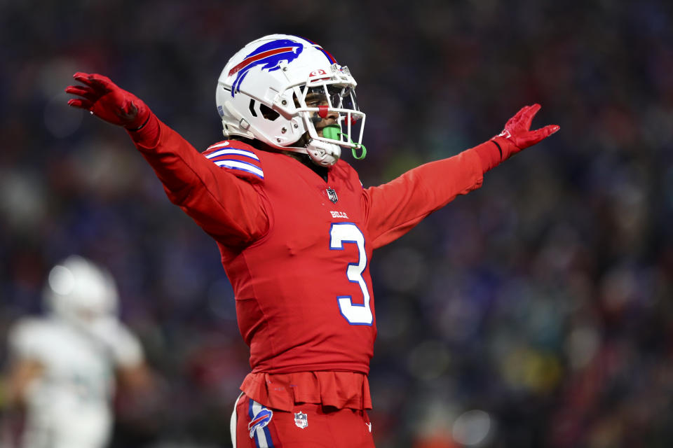 Damar Hamlin of the Buffalo Bills suffered a horrifying injury on Monday night. (Photo by Kevin Sabitus/Getty Images)