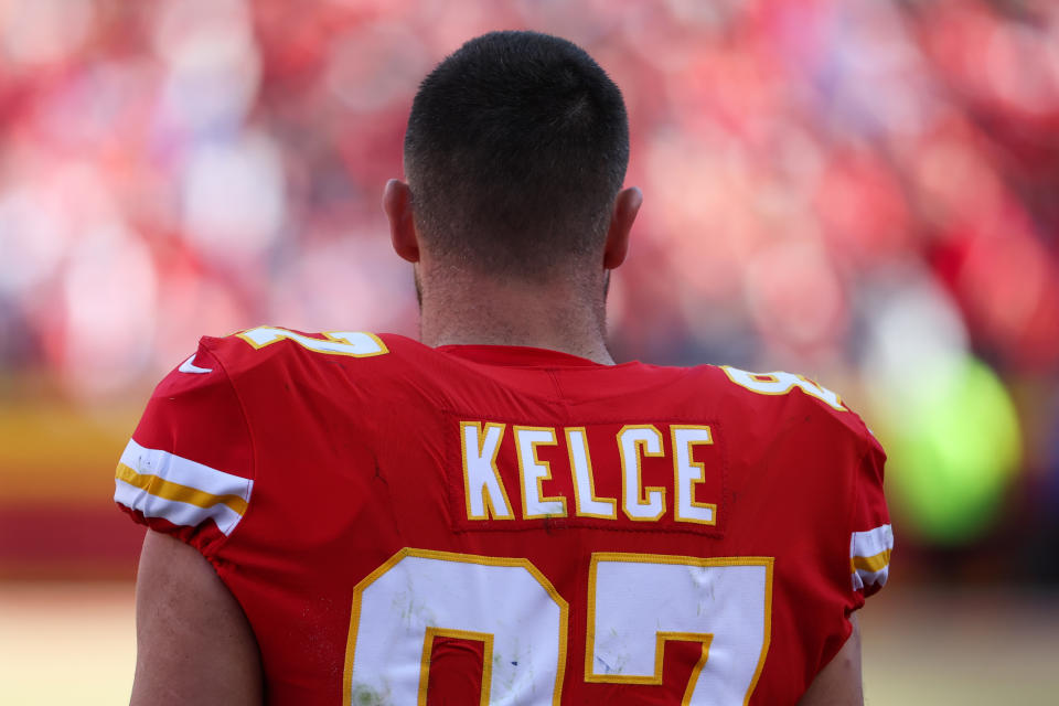 Kansas City Chiefs tight end Travis Kelce (87) is a fantasy superstar