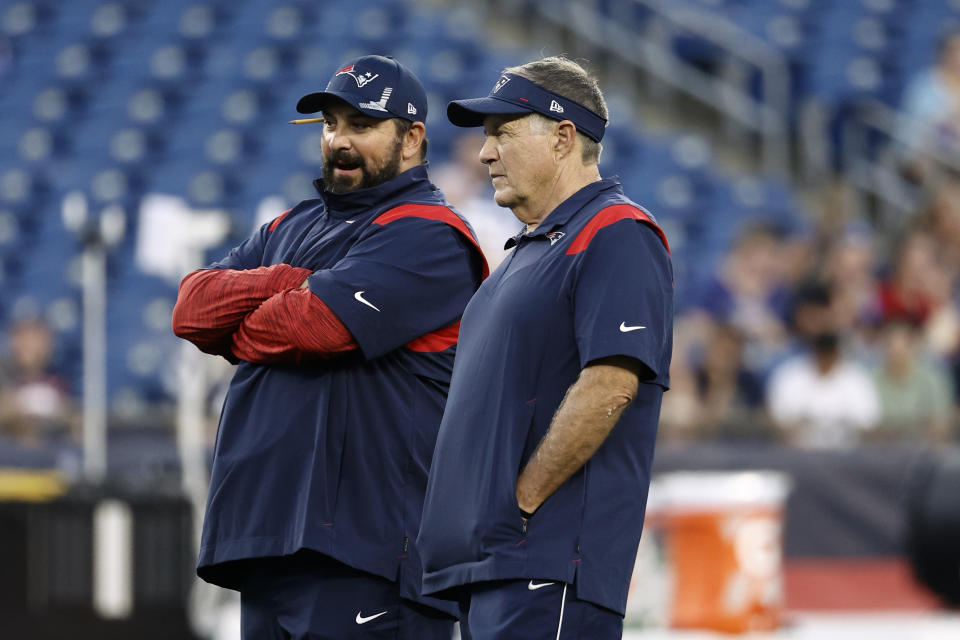 The decision of New England Patriots head coach Bill Belichick to make Matt Patricia the offensive play-caller was met with a lot of criticism. (Winslow Townson/AP Images for Panini)