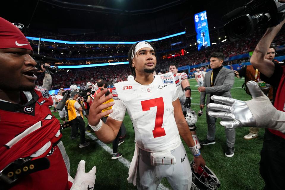 C.J. Stroud's mother says the quarterback received death threats after Ohio State's loss to Michigan.