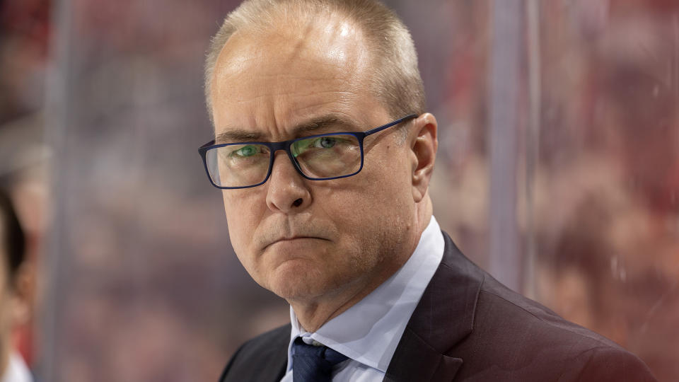 Paul Maurice was fined $25,000 by the NHL this week. He seemed to take it in stride. (Photo by Dave Reginek/NHLI via Getty Images)