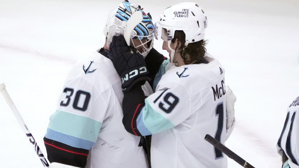 Martin Jones has been one of the NHL's top goaltenders in the month of January. (AP Photo/Charles Rex Arbogast)