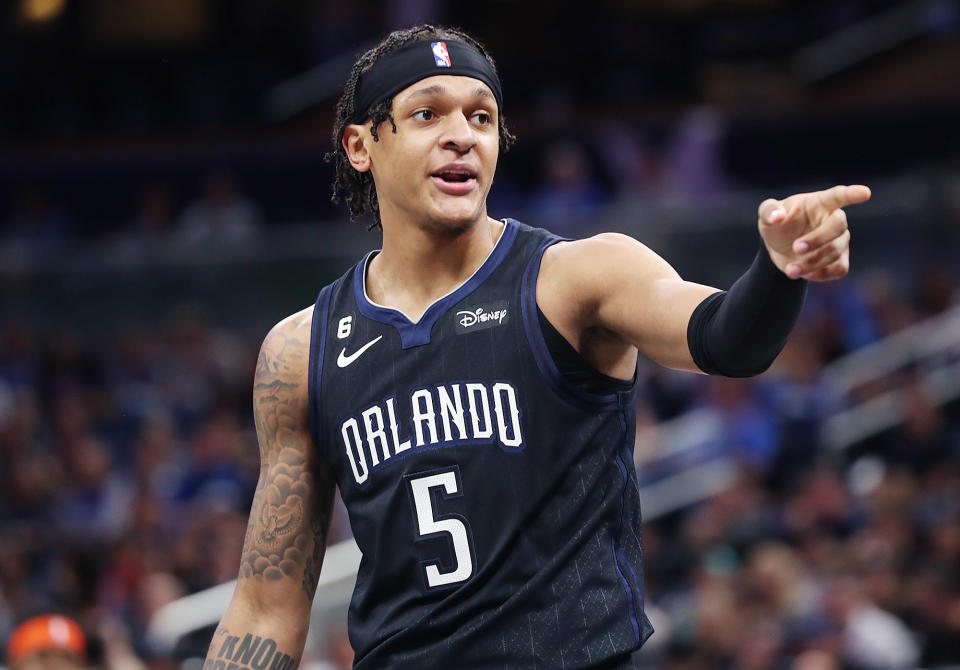 Orlando Magic rookie forward Paolo Banchero has lofty expectations for himself, and is well on his way to meeting many of them. (Stephen M. Dowell/Orlando Sentinel/Tribune News Service via Getty Images)