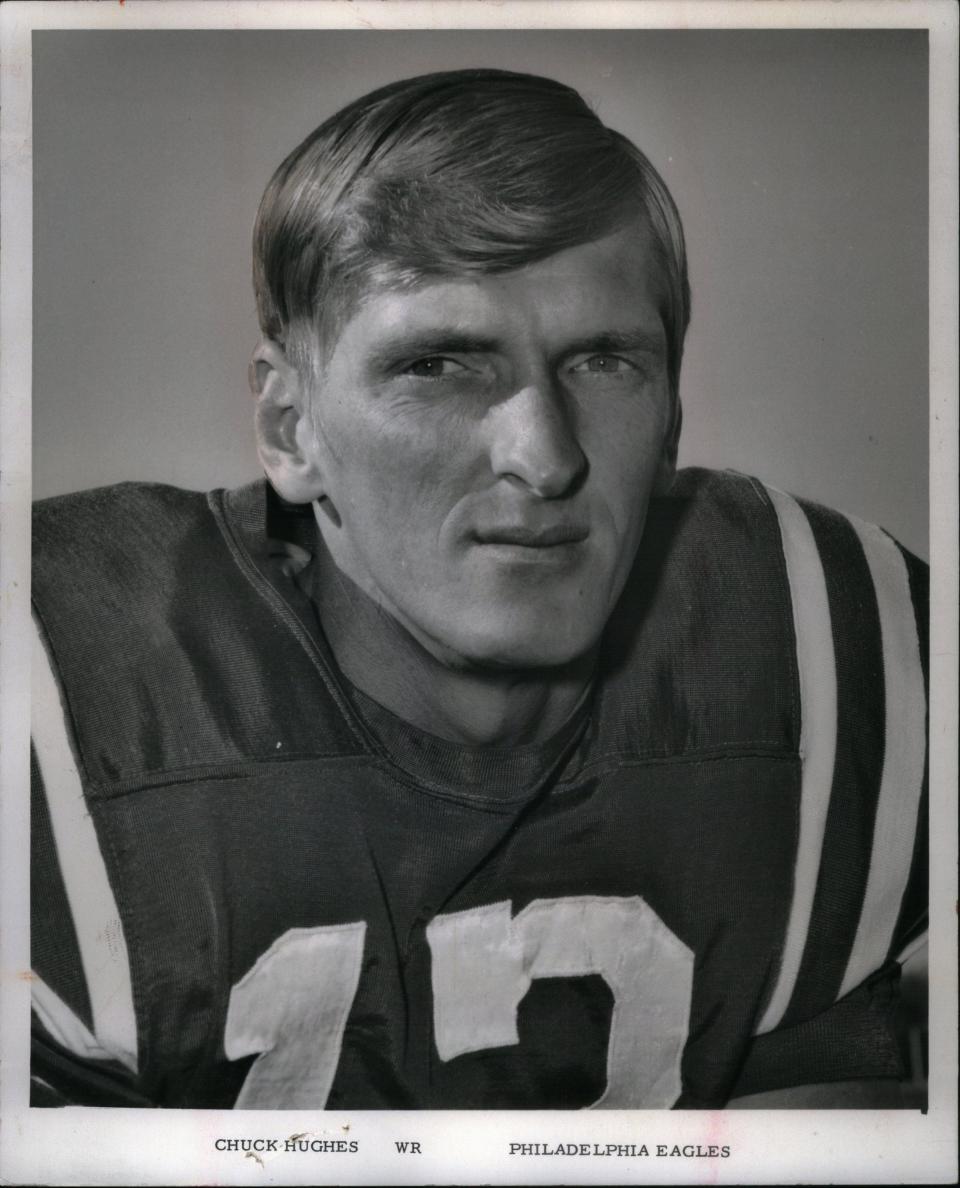 Chuck Hughes during his playind day with the Philadelphia Eagles.