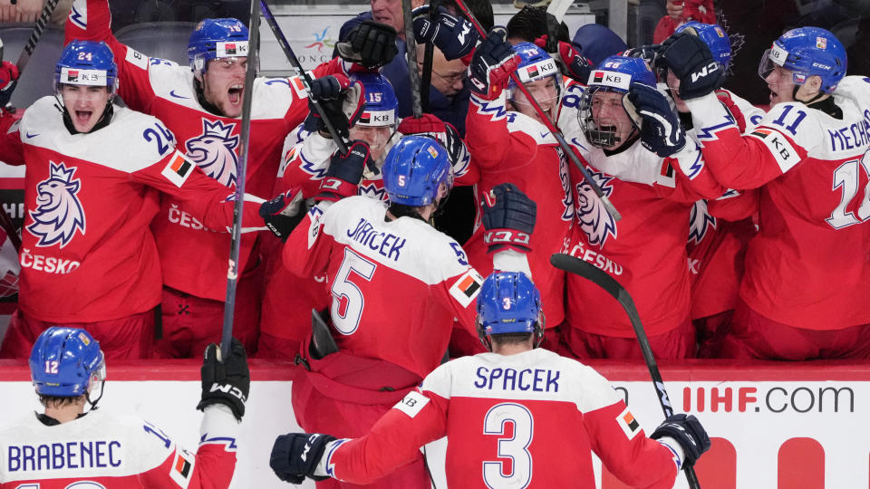 Czechia will face the winner of Canada and the United States in the gold medal game.