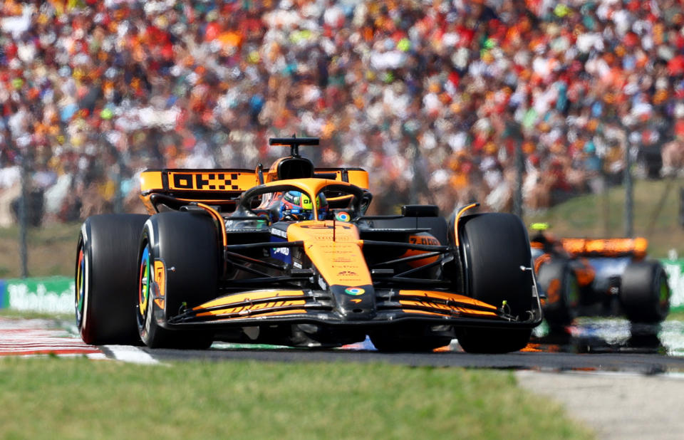 Formula One F1 - Hungarian Grand Prix - Hungaroring, Budapest, Hungary - July 21, 2024 McLaren's Oscar Piastri in action during the race REUTERS/Bernadett Szabo