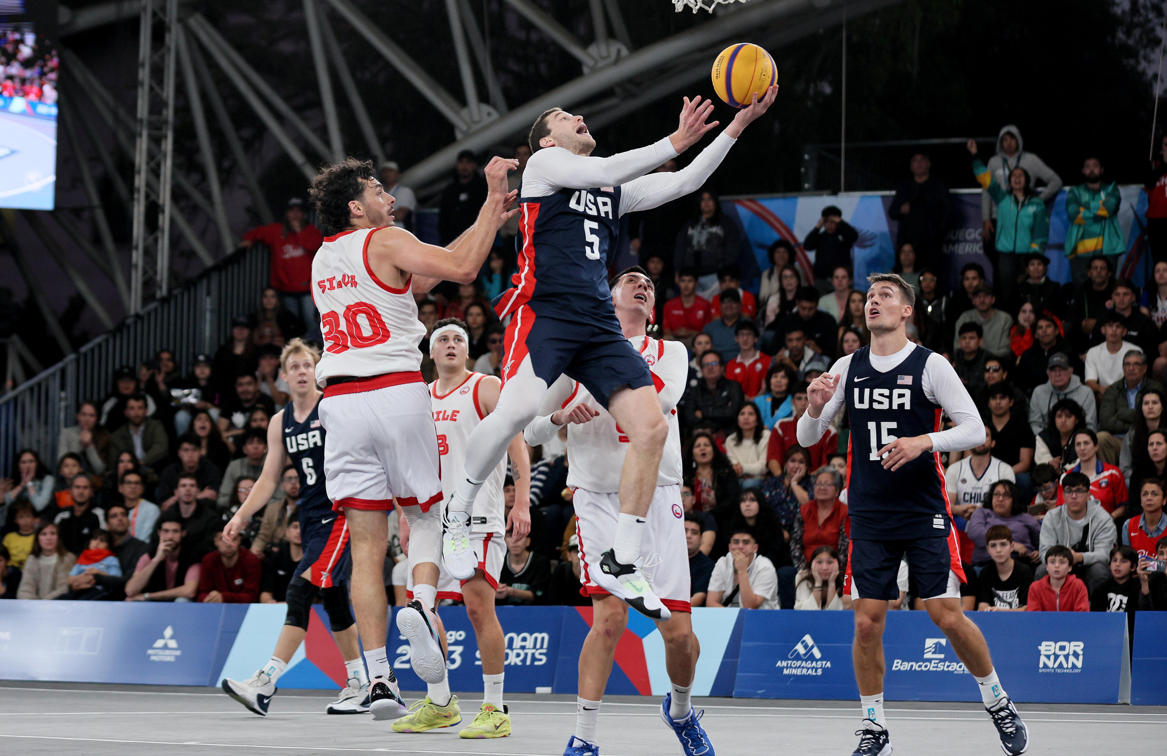 SANTIAGO, CHILE - OCTOBER 23: Jimmer Fredette of Team USA shoots the ball during the Gold Medal Game of Men's Basketball 3x3 at Estadio Espanol on Day 3 of Santiago 2023 Pan Am Games on October 23, 2023 in Santiago, Chile. (Photo by Andy Lyons/Getty Images)