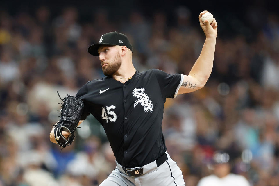 AL strikeout leader Garrett Crochet is among the top trade targets this week. (John Fisher/Getty Images)