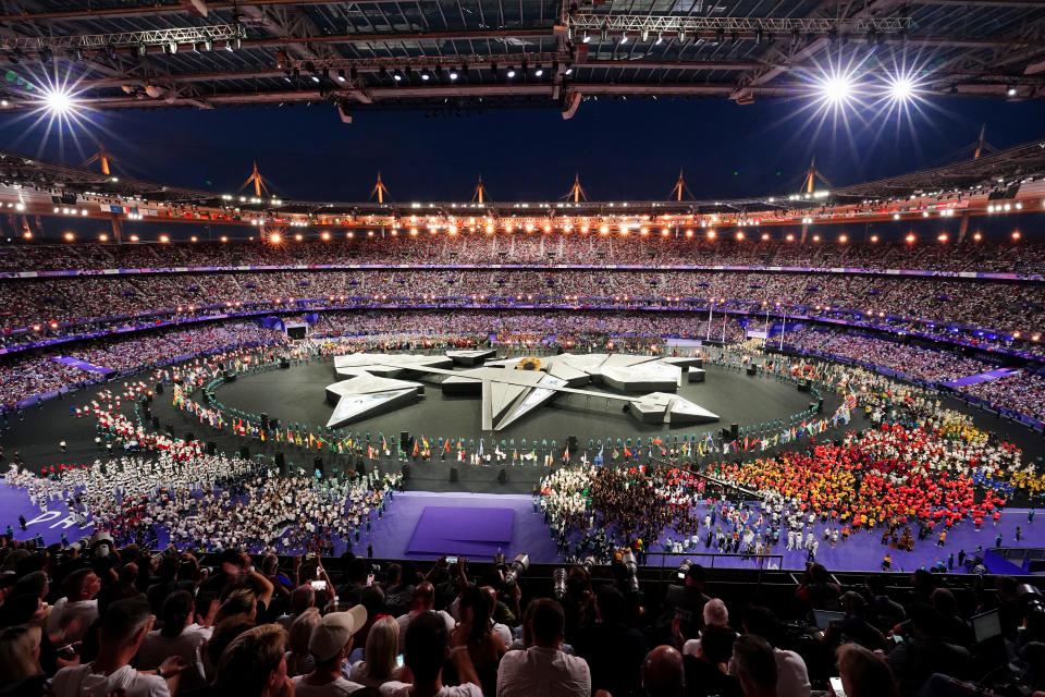 A general view as athletes arrive during the closing ceremony of the 2024 Paris Olympic Games , at the Stade de France, Paris. Picture date: Sunday August 11, 2024. (Photo by David Davies/PA Images via Getty Images)