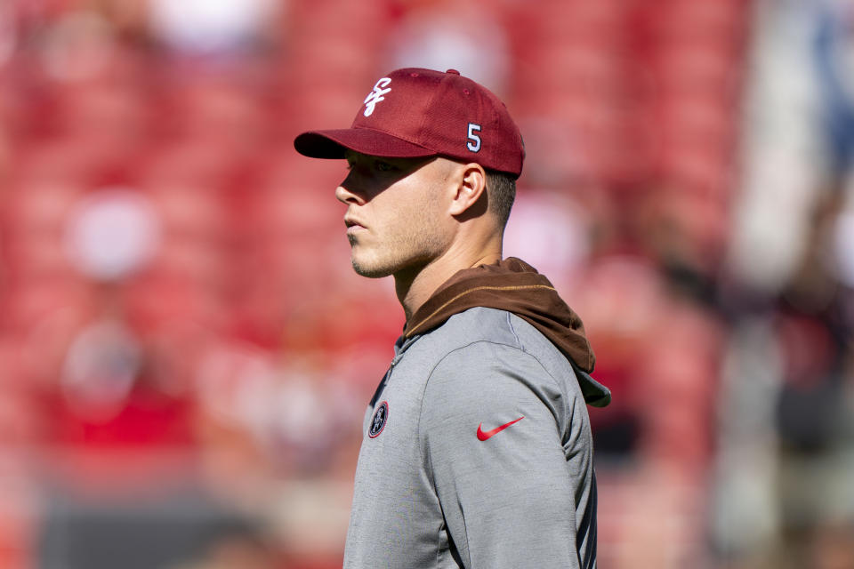 Christian McCaffrey was a limited participant at practice on Thursday. (Kyle Terada/Reuters)