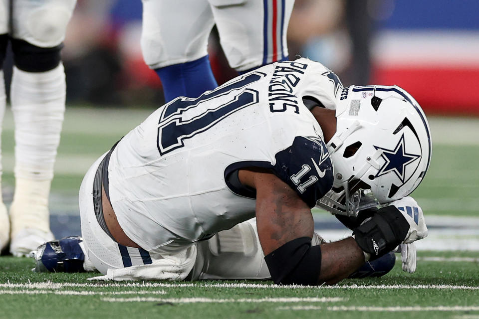 Micah Parsons was injured late in Thursday night's game. (Photo by Luke Hales/Getty Images)