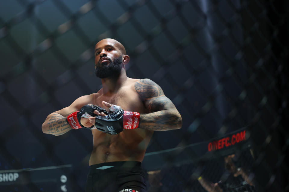 DENVER, COLORADO - MAY 5: Demetrious Johnson awaits his fight during ONE Championship Fight Night 10 on May 05, 2023, at the 1st Bank Center in Denver, Colorado. (Photo by Christopher Colon/Pximages/Icon Sportswire via Getty Images)