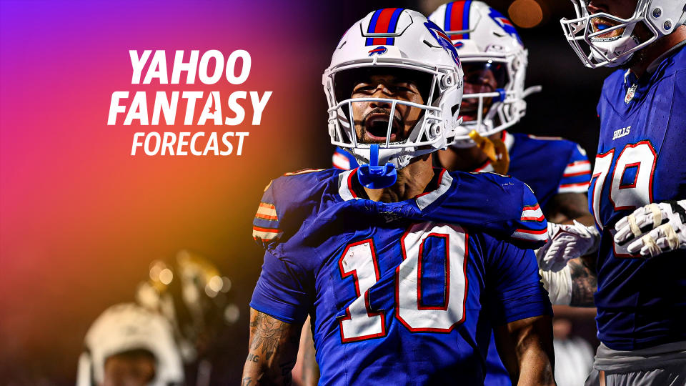 It's Thursday and 'Fantasy Film Room' is back with Nate Tice and Matt Harmon. The duo dives into a certain type of WR that is thriving and beating the 2-high shell modern defenses that are giving fits to most offenses (and Mel Kiper Jr.). Harmon looks into how the Buffalo Bills are using WR Khalil Shakir and the two identify other 'power slot YAC bros' that can find success against cover 2 defenses. (Kevin Sabitus/Getty Images) 