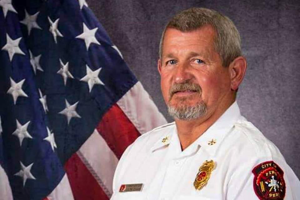 Vernon “Leon” Davis, the Blackshear Fire Department’s assistant chief, died when a tree fell on his car Friday morning (WTLV)