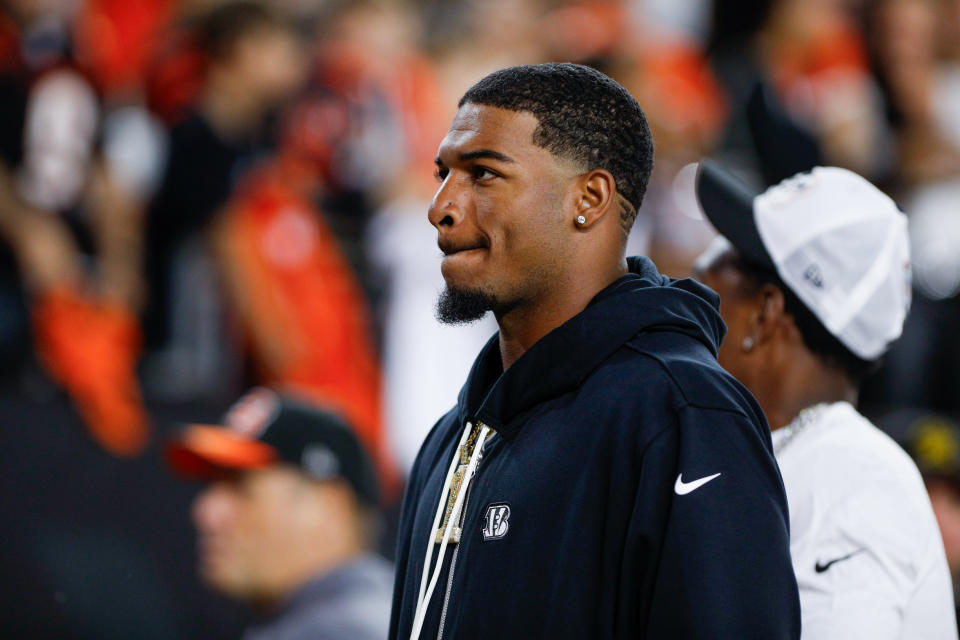 CINCINNATI, OH - AUGUST 22: Cincinnati Bengals wide receiver Ja'Marr Chase (1) walks off the field after the game against the Indianapolis Colts and the Cincinnati Bengals on August 22, 2024, at Paycor Stadium in Cincinnati, OH. (Photo by Ian Johnson/Icon Sportswire via Getty Images)