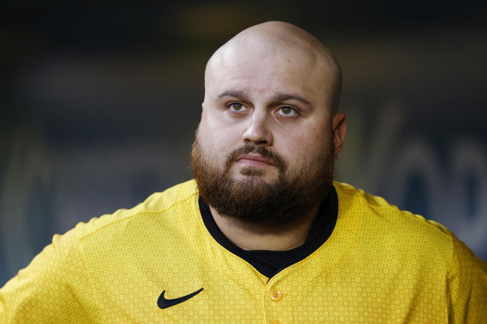 Rowdy Tellez won't receive a $200,000 incentive bonus. (Joe Robbins/Icon Sportswire via Getty Images)