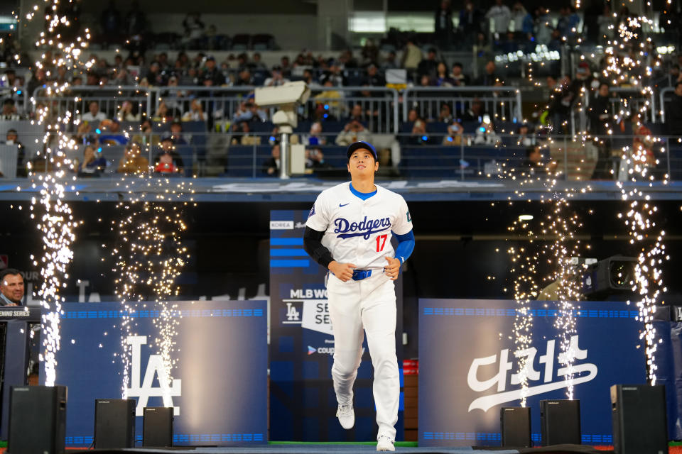 Shohei Ohtani's stardom reached new heights in the 2024 MLB season, which started in Seoul for the Dodgers. (Photo by Daniel Shirey/MLB Photos via Getty Images)