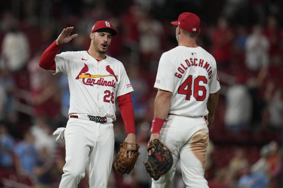 Can Nolan Arenado (left) and Paul Goldschmidt get back to All-Star level next season? (AP Photo/Jeff Roberson)