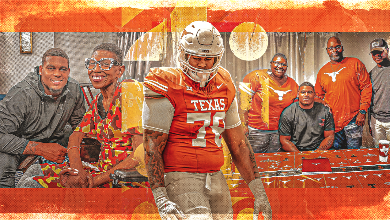 Texas offensive lineman Kelvin Banks (Gregory Hodge/Yahoo Sports illustration)