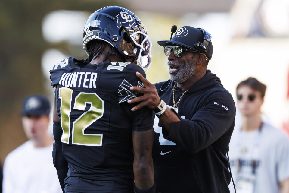 Will Deion Sanders, Travis Hunter and the Colorado Buffaloes get another win in Week 2? (Ric Tapia/Getty Images)