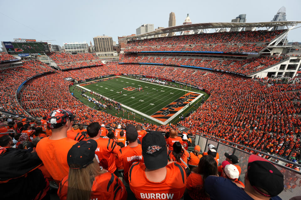 Cincinnati's Paycor Stadium before the Bengals' Week 1 loss to the Patriots. (Dylan Buell/Getty Images)