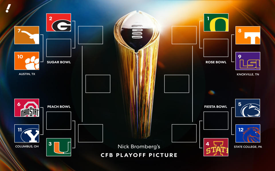 This is what the College Football Playoff picture looks like after Week 8. (Taylar Seivert/Yahoo Sports)