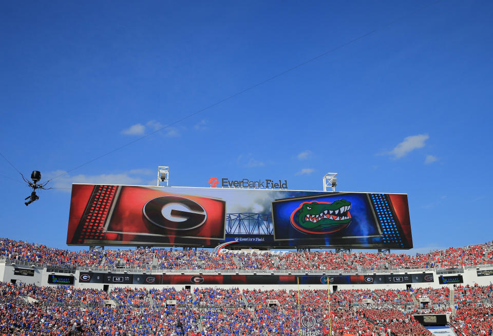 JACKSONVILLE, FL - OCTOBER 31: A general view during the game between the Florida Gators and the Georgia Bulldogs at EverBank Field on October 31, 2015 in Jacksonville, Florida. (Photo by Sam Greenwood/Getty Images)