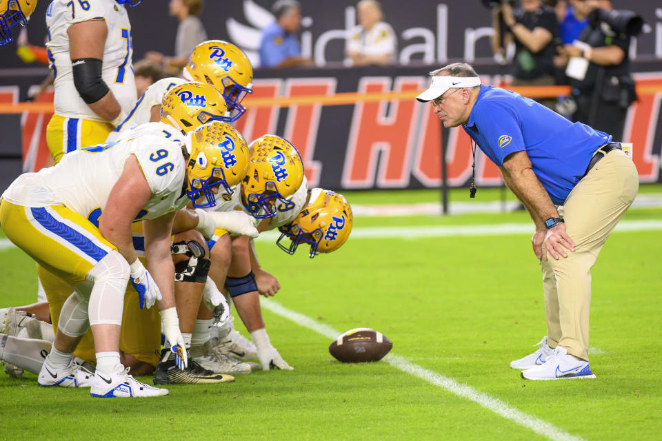 Pat Narduzzi and the Pittsburgh Panthers are undefeated this season. (Doug Murray/Icon Sportswire via Getty Images)