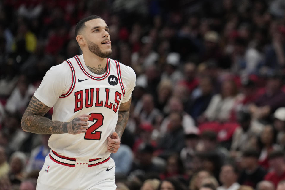 Lonzo Ball will miss at least 10 days with a wrist injury. (Patrick McDermott/Getty Images)