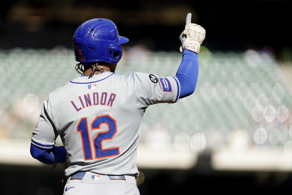 Mets shortstop Francisco Lindor put together the kind of season that would've earned him an NL MVP award in a world without Shohei Ohtani. (AP Photo/Aaron Gash)