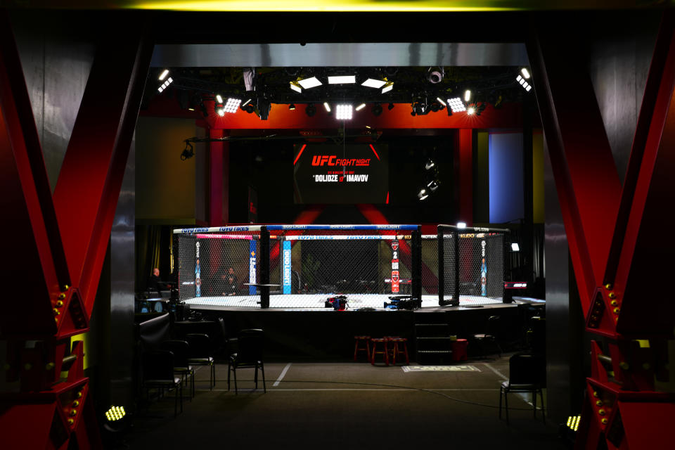 LAS VEGAS, NEVADA - FEBRUARY 03: A general view of the Octagon prior to the UFC Fight Night event at UFC APEX on February 03, 2024 in Las Vegas, Nevada. (Photo by Chris Unger/Zuffa LLC via Getty Images)