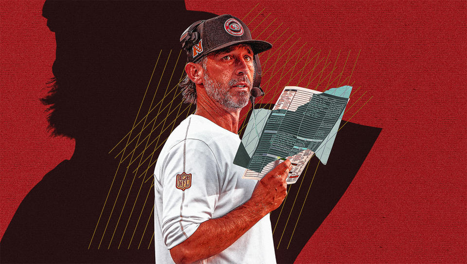 Kyle Shanahan and the 49ers aren't having the season they — or anyone else — expected. (Grant Thomas/Yahoo Sports Illustration).