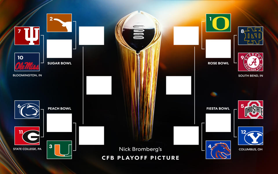 Here's the College Football Playoff picture after Week 12. (Hassan Ahmad/Yahoo Sports)