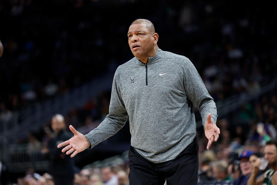 Doc Rivers has a five-figure fine on top of his Bucks' loss to the Hornets. (John Fisher/Getty Images)