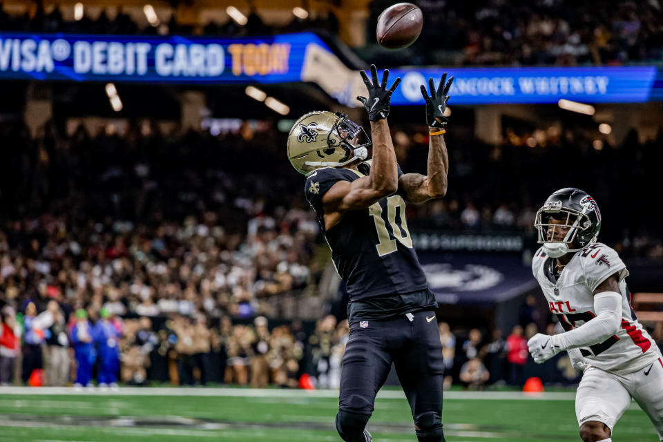 Marquez Valdes-Scantling #10 of the New Orleans Saints 