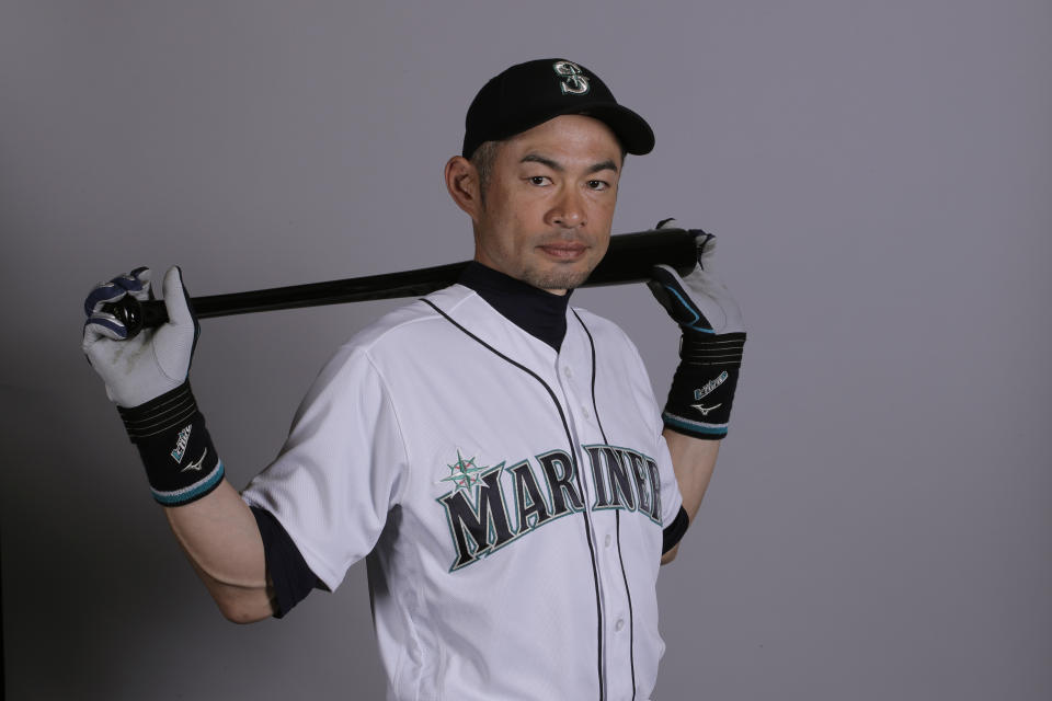 This is a 2019 photo of Ichiro Suzuki of the Seattle Mariners baseball team. This image reflects the Seattle Mariners active roster as of Monday, Feb. 18, 2019, when this image was taken. (AP Photo/Charlie Riedel)