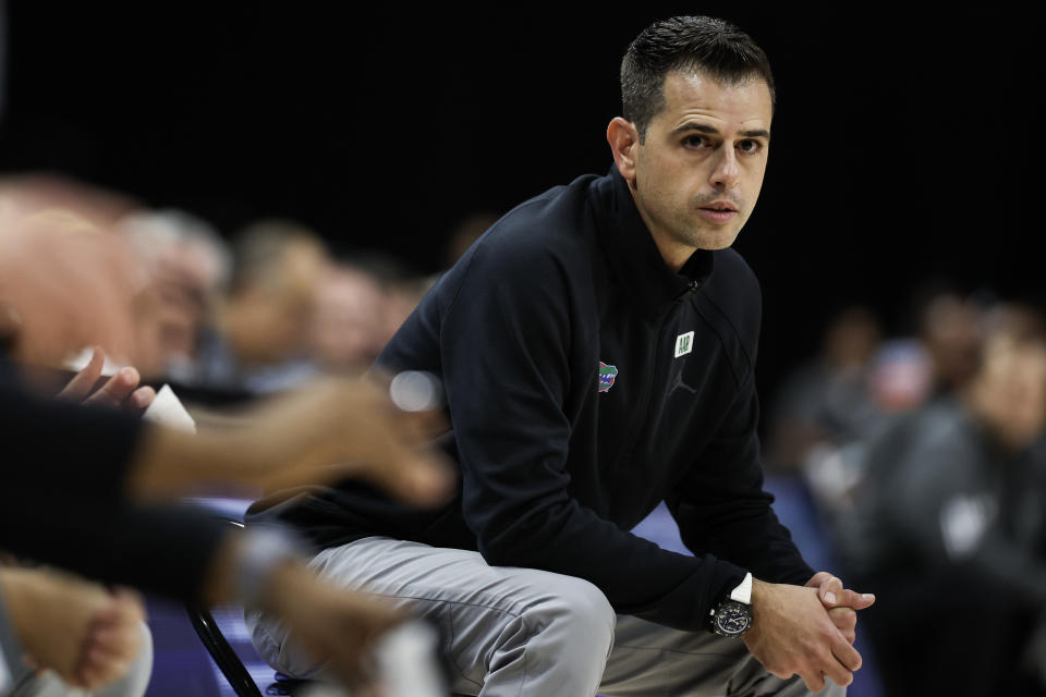 JACKSONVILLE, FLORIDA - NOVEMBER 04: Head coach Todd Golden of the Florida Gators looks on during the second half of a game against the South Florida Bulls at VyStar Veterans Memorial Arena on November 04, 2024 in Jacksonville, Florida. (Photo by James Gilbert/Getty Images)