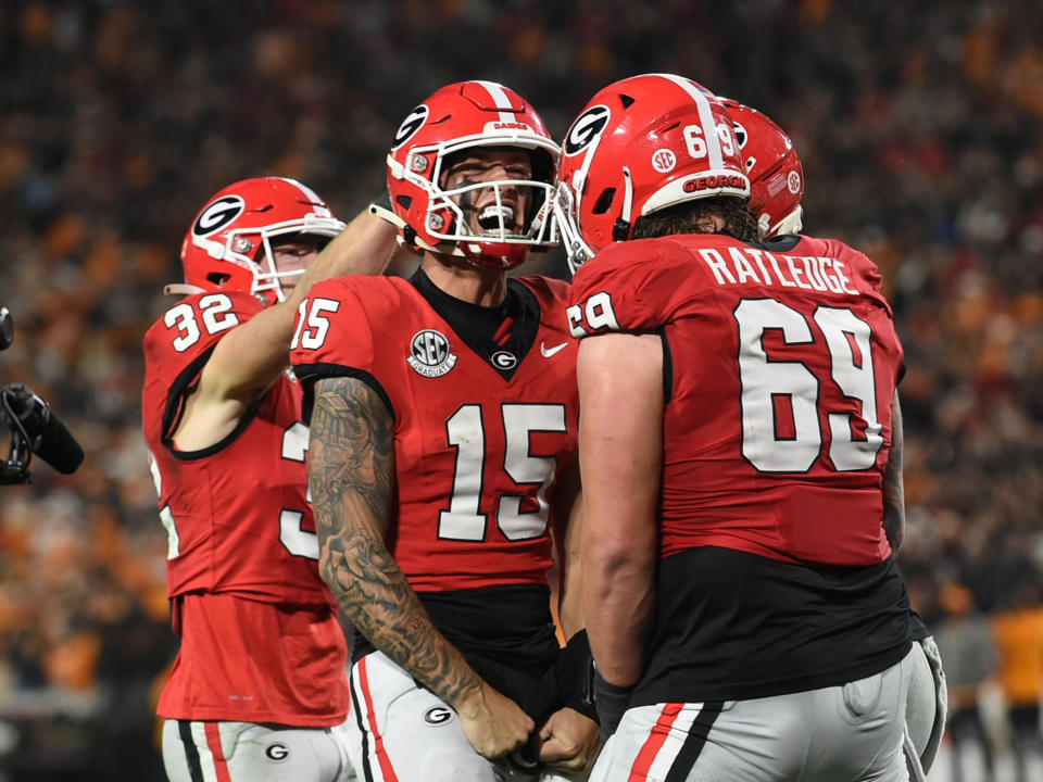 The Georgia Bulldogs are right back in the thick of things after a win over Tennessee. (Jeffrey Vest/Icon Sportswire via Getty Images)