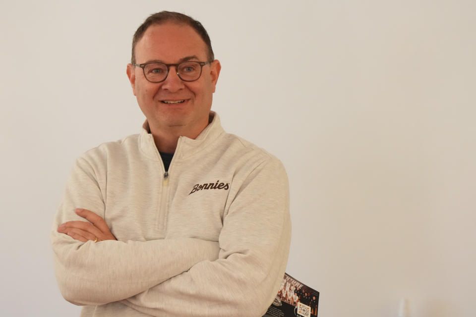 College Basketball: St. Bonaventure General Manager Adrian Wojnarowski in action during a photo shoot at the Reilly Center. Olean, NY 11/4/2024 (Photo by Erick W. Rasco/Sports Illustrated via Getty Images) 